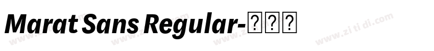 Marat Sans Regular字体转换